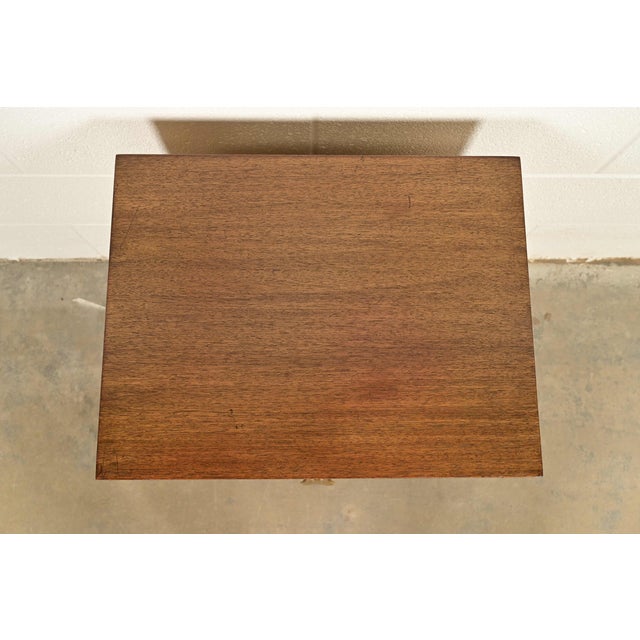 T. H. Robsjohn-Gibbings for Widdicomb Mid-Century Modern Hollywood Regency Mahogany Nightstand, 1950s For Sale - Image 9 of 12
