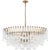 Visual Comfort Julie Neill for Visual Comfort Signature Lorelei X-Large Oval Chandelier in Gild with Clear Glass For Sale - Image 4 of 8