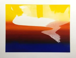 1975 Abstract Landscape Monotype Print by Kristin Gipson