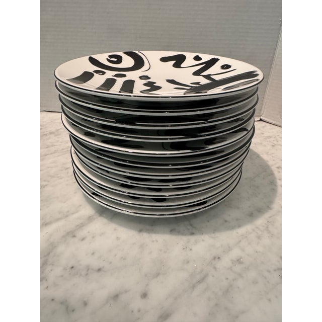 1990s Vintage Set of Mikasa Dinnerware in Reggae Pattern For Sale - Image 5 of 7