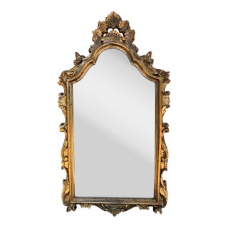 Mid-Century Italian Neoclassical Giltwood Mirror For Sale
