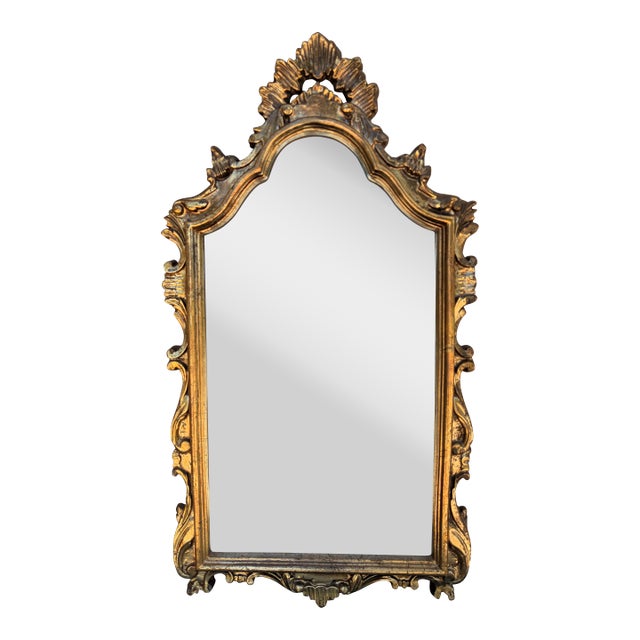 Mid-Century Italian Neoclassical Giltwood Mirror For Sale