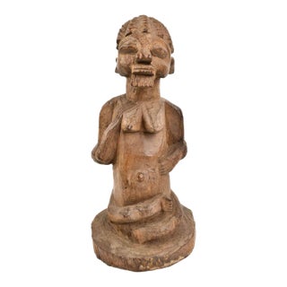 Early 20th Century Senufo Seated Female Figure Côte d'Ivoire For Sale