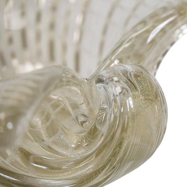 Vintage Italian Handmade Murano Glass Shell Centerpiece or Vase For Sale - Image 6 of 7