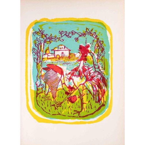 The Wake is an original Linocut Print realized by Mino Maccari in 1951. Very Good condition. No Signature. Mino Maccari...