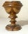 Wood Share Antique Hand Carved Turned Wood Marquetry Decorative Egg Stand Sculpture Statue For Sale - Image 7 of 9
