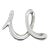 Vintage Elsa Peretti Tiffany & Co. Sterling Silver Letter "U" Pendant Necklace For Sale
