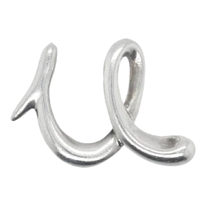 Vintage Elsa Peretti Tiffany & Co. Sterling Silver Letter "U" Pendant Necklace