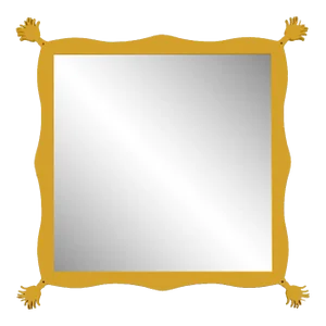 Fleur Home Carnival Iko Iko Square Mirror in Gold Leaf, 51x51