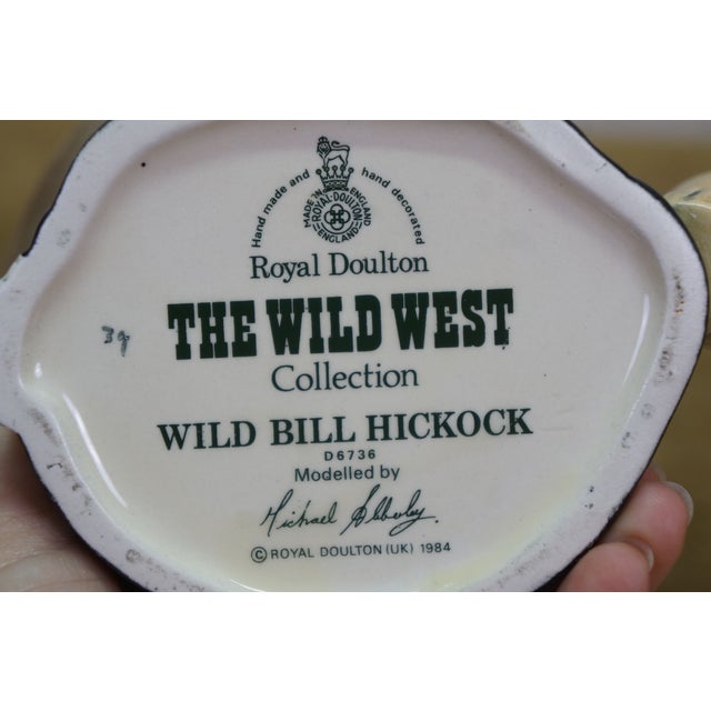 American Royal Doulton Wild West Bill Hickock Whiskey Bottle Toby Character Jug For Sale - Image 9 of 12