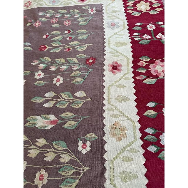 Green Mid-Century Transylvanian Kilim Rug from Bobyrugs, 1960s For Sale - Image 8 of 18