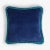Contemporary Happy Pillow in Blue Night and Teal from Lo Decor For Sale - Image 3 of 3