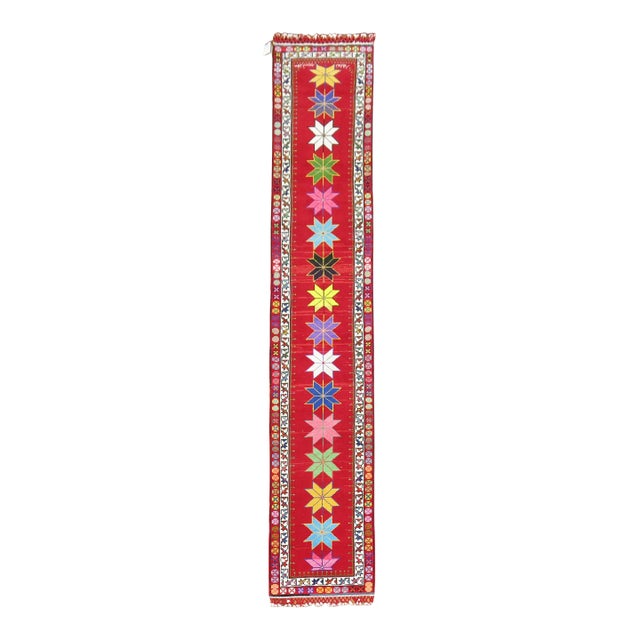 Colorful 20th Century Turkish Bohemian Runner For Sale