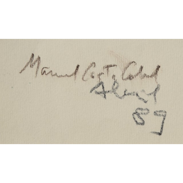 Contemporary Manuel Costa Cabral, Abstraction, Minimalist Object, 1989, Egg Tempera on Wove Paper For Sale - Image 3 of 11