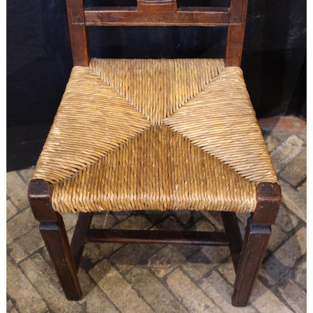 Brown Pair of Early 19th Century Italian Rustic Neoclassical Side Chairs For Sale - Image 8 of 8