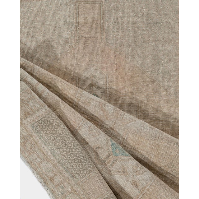 1940s Vintage Turkish Oushak Area Rug 3'8 X 7'8 For Sale - Image 5 of 8