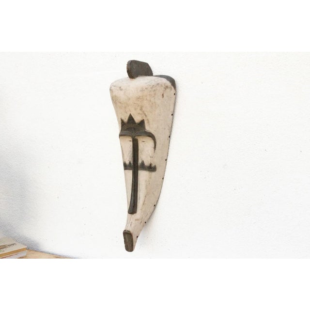 The Crowned Spirit, Large Black & White Fang Mask For Sale - Image 4 of 8