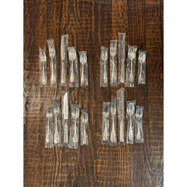Christofle Vintage Christofle Albi Silver-Plated Flatware Service for 4, Unused Sealed - 20 Pieces For Sale - Image 4 of 17