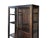 Vintage Dark Brown Oriental Treasure Glass Doors Display Curio Stack Cabinet For Sale - Image 9 of 12
