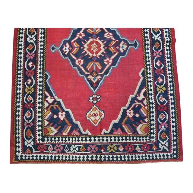 An authentic 19th century Persian Senneh Kilim. Untouched and kept in it's original state for over a century. Senneh...