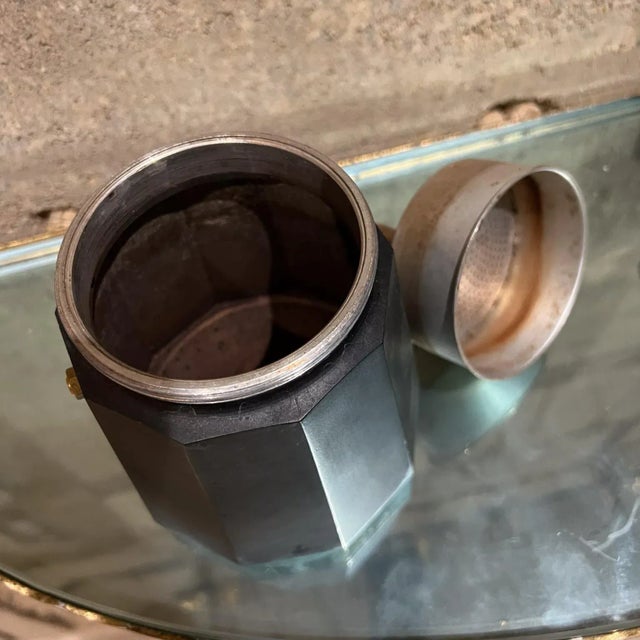 Black Vintage Milano Large Espresso Coffee Maker Grosche Italy For Sale - Image 8 of 10