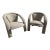 Pair of Decorator Mid Century Post Modern Armchair Lounge Chairs For Sale
