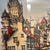 1970s 1970s Mid-Century Modern Hand-Tinted Lithograph of Old Quebec by Nikola-Château Frontenac View 22x 14 Original Oak Frame For Sale - Image 5 of 12