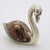 1980s Vintage Italian Handmade Genuine Silver & Brass Swan Figurine Miniature, Saturno Silversmith Brand For Sale - Image 5 of 9