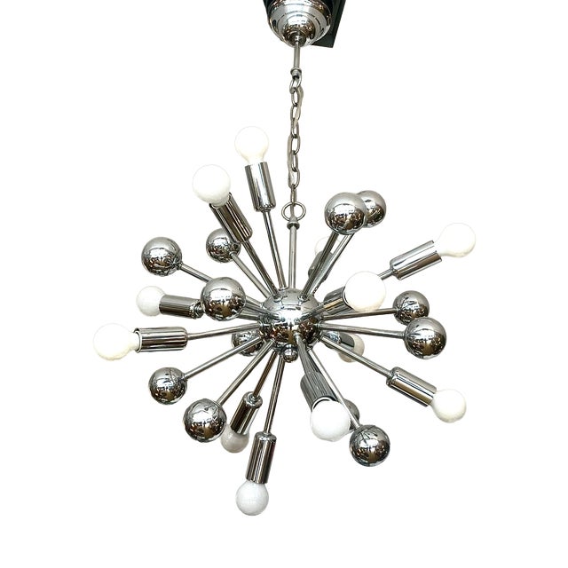 Large Sputnik Space Age Chandelier attributed to Goffredo Reggiani, Italy, 1970s For Sale