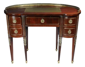 Louis XVI Semi-Circular Mahogany Ladies Desk, Paris, France, 1880s