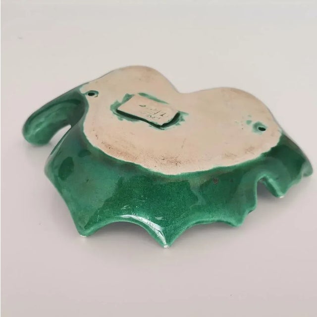 Small Glazed Green Ceramic Leaf Vase by Vallauris France Chairish