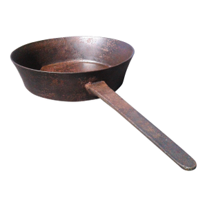 Antique Heavy Cast Iron 3 Legged Hearth Spider Skillet With Long Handle 1850s