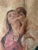 19th Century Italian Religious Banner Mary Jesus Oliograph With Tassels For Sale - Image 4 of 9
