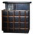 Mid-Century Home Cocktail Bar in Teak Wood and Black Faux Leather, 1960s For Sale