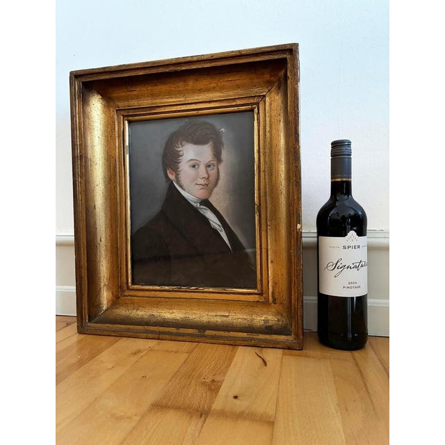Black Portrait Gentleman, 1830, Pastel on Paper, Framed For Sale - Image 8 of 11