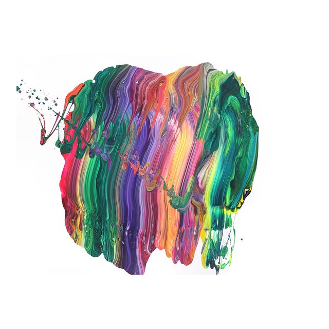 Av_937 - Colorful Textured Contemporary Abstract Painting on Canvas Original Artwork by Alex Voinea For Sale