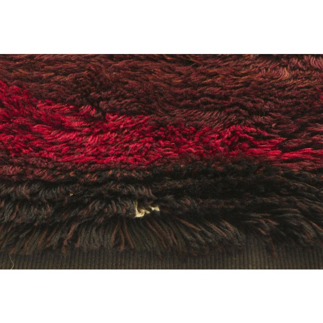 Mid 20th Century Mid 20th Century Kirsti Ilvessalo Vintage Finnish Rya Ryijy Rug, 4'3 X 6'10 For Sale - Image 5 of 11