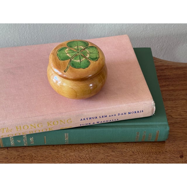 Rustic European Wooden Four Leaf Clover Box For Sale - Image 3 of 7