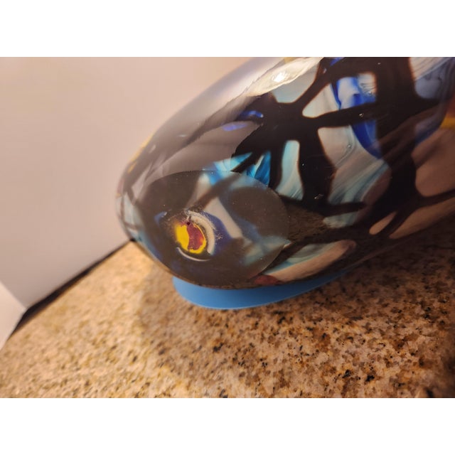 Murano Murano Monumental 14" Signed v. Nason Art Glass Cubist Vase 9.5lb Picasso Homag For Sale - Image 4 of 8