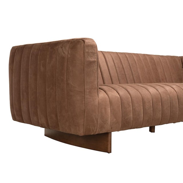 Not Yet Made - Made To Order NOIR Khann Sofa, Orris Brown Leather For Sale - Image 5 of 5