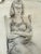 1945 Double Sided Figure Study Drawing Pencil on Paper 13.5x16.5 For Sale In Seattle - Image 6 of 7