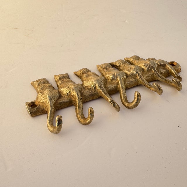1970s 1970s Brass Cat Key Hooks For Sale - Image 5 of 6