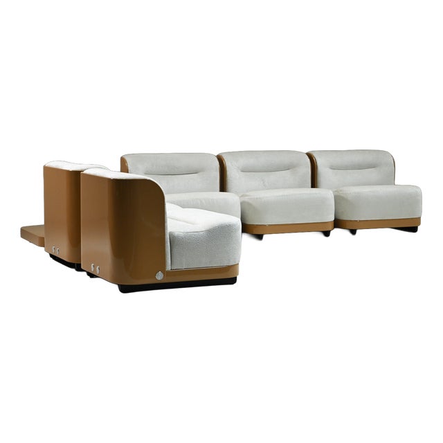 Trinom Chairs and Coffee Table by Peter Maly for COR, 1960s, Set of 6 For Sale