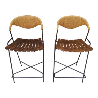 Mid Century Modern Arthur Umanoff Counter Stools - a Pair For Sale