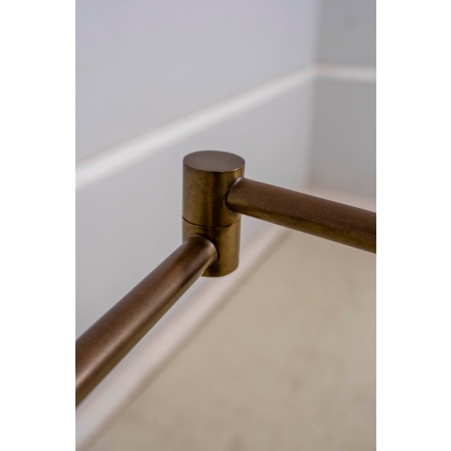 Brass Mid Century Modern Brass Swing Arm Adjustable Floor Lamp For Sale - Image 8 of 13