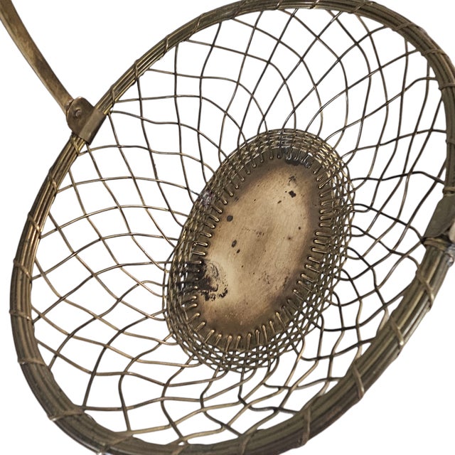 Mid-Century Solid Brass Wire Basket by Gatco, Made in India, 10.375" For Sale In San Francisco - Image 6 of 11