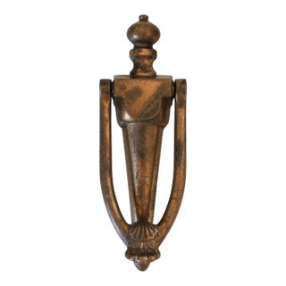 Vintage Brass Plated Door Knocker For Sale