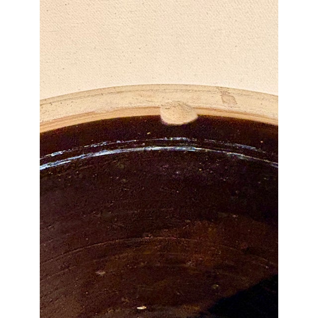 Red Wing Pottery Early Red Wing Pottery 3 Gallon Stoneware Crock Bee Sting Salt-Glaze Design and Applied Handles For Sale - Image 4 of 14