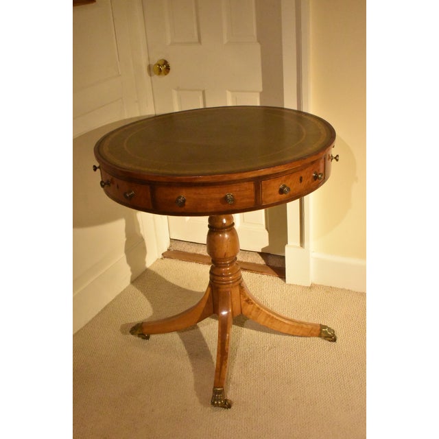 19th Century English Regency Drum Table For Sale - Image 4 of 7