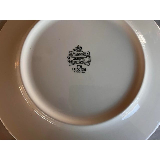 Set of 5 Pagnossin Ironstone Audrey Pattern Dinner Plates